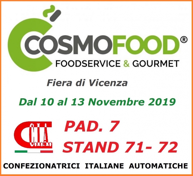 COSMOFOOD 2019 - Vicenza 10/13 November