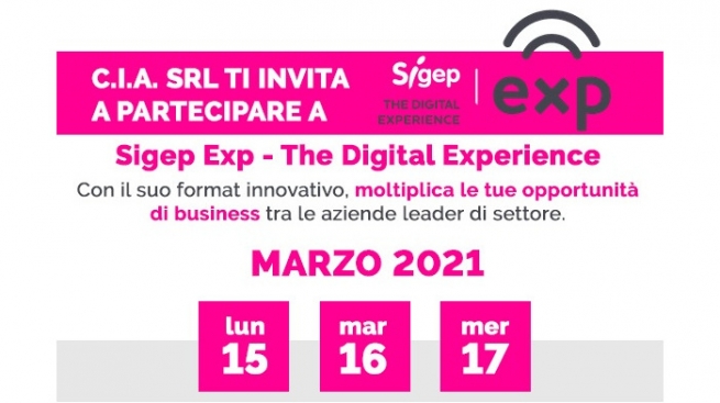 Sigep 2021 - Digital Edition - 15/17 marzo